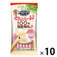 グランデリ とりぷるーん ムース とりささみ 100％国産鶏肉 ドッグフード おやつ 60本（11g×6本）10袋