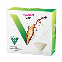 HARIO(ハリオ) V60用ペーパーフィルター02M 約1～4杯用 1箱（100枚入） VCF-02-100MK コーヒー