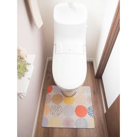 拭ける&抗菌・防臭 北欧風トイレマット 55×60cm ドット 1枚 オカトー