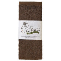 ミニバスタオル エアーかおる今治 ダディボーイ エニータイム キャラメルブラウン 約32cm×120cm 1枚 浅野撚糸