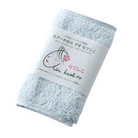 ハンドタオル エアーかおる デオなでしこ 消臭 サックス 約14cm×32cm 1枚 浅野撚糸