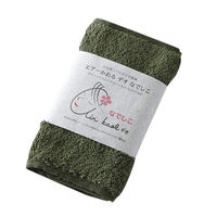 ハンドタオル エアーかおる デオなでしこ 消臭 ダークグリーン 約14cm×32cm 1枚 浅野撚糸