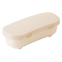 楽ランチボックス 1段 お弁当箱 抗菌 清潔 シンプル アイボリー 1個 マーナ