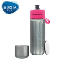 【セール】 ブリタ（BRITA）水筒 直飲み 携帯 浄水器 ボトル フィル&ゴー アクティブ ピンク 600ml （本体+カートリッジ 1個）水分補給