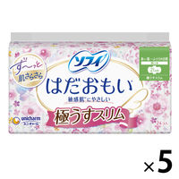 ナプキン 生理用品 多い昼～ふつうの日用 羽つき スリムソフィ はだおもい 極うすスリム 1セット（24枚入×5個） ユニ・チャーム株式会社