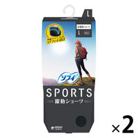 サニタリーショーツ ソフィ SPORTS 躍動ショーツ ブラック L 1セット（1枚入×2個） ユニ・チャーム