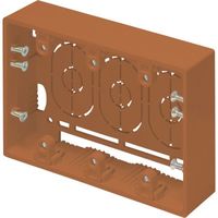 マサル工業 マサル ニュー・エフモール付属品 露出ボックス 3個用 深型 ブラウン SFBF36 1個 121-9298（直送品）