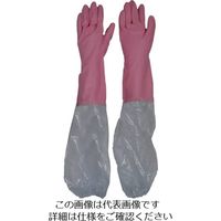 ダンロップホームプロダクツ ダンロップ ビニール厚手 長袖腕カバー付 Mピンク 1546 1双 854-8980（直送品）