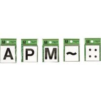 光 文字プレート シート A CL42A-12 1セット(5枚) 224-6196（直送品）