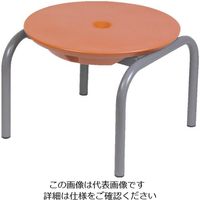 テラモト 屋内用ベンチ ディスクスツール オレンジ S BC-309-610-5 1台 119-5429（直送品）