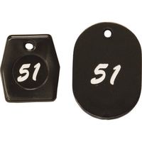 光 クロークチケット 黒 51~100 KF971-3 1箱(50組) 215-4322（直送品）