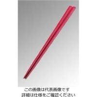 江部松商事（EBEMATSU） Reプラ五角箸 23cm 赤（PPS製） 1組 61-6769-82（直送品）