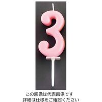 江部松商事 ナンバーキャンドル パステル(10入)3番 B7501ー07ー03LP 61-6773-58 1組(10個)（直送品）