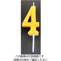 江部松商事 ナンバーキャンドル パステル(10入)4番 B7501ー07ー04IV 61-6773-59 1組(10個)（直送品）