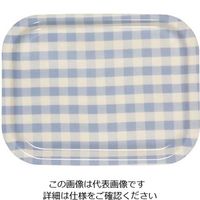 橋本達之助工芸 Rトレー ミルキーチェック(S)ブルー(ノンスリップ加工) 61-6810-87 1個（直送品）
