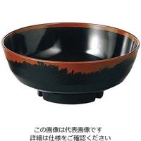 エンテック メラミン和食器 長次郎窯 丼 ANー72 大 B内黒 61-6835-43 1個（直送品）