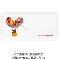 関東プラスチック工業 お子様食器 くまのがっこう 長角トレイ M-30J 1個 61-6837-21（直送品）