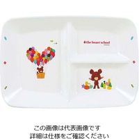 関東プラスチック工業 お子様食器 くまのがっこう 三切プレート Mー1360J 61-6837-23 1個（直送品）