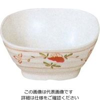 エンテック メラミン和食器 赤絵 角小鉢 AKー50 61-6834-32 1個（直送品）