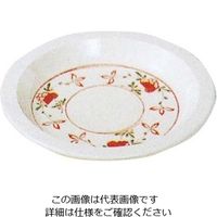 エンテック メラミン和食器 赤絵 小皿 AKー43 61-6834-41 1個（直送品）