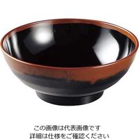 エンテック メラミン和食器 長次郎窯 そば丼 ANー70 特大 B内黒 61-6835-49 1個（直送品）