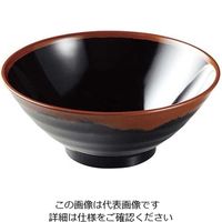 エンテック メラミン和食器 長次郎窯 そば丼 ANー64 小 B内黒 61-6835-55 1個（直送品）