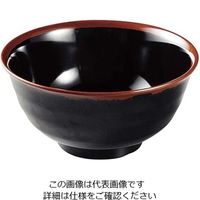 エンテック メラミン和食器 長次郎窯 羽反り丼 ANー60 大 B内黒 61-6835-58 1個（直送品）