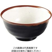 エンテック メラミン和食器 長次郎窯 羽反り丼 ANー60 大 W内白 61-6835-59 1個（直送品）
