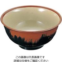 エンテック メラミン和食器 長次郎窯 羽反り丼 ANー59 小 G内若草 61-6835-60 1個（直送品）