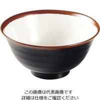 エンテック メラミン和食器 長次郎窯 羽反り丼 ANー59 小 W内白 61-6835-62 1個（直送品）