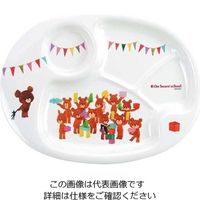 関東プラスチック工業 お子様食器 くまのがっこう ランチ皿 CMー69J 61-6837-17 1個（直送品）