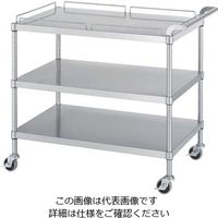 アズワン ステンレスワゴン M12型（棚3段仕様）M12-9045 1個 61-7954-51（直送品）