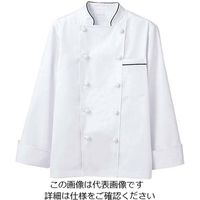 アズワン コックコート 6-973 白/黒 L 61-7967-53 1個（直送品）