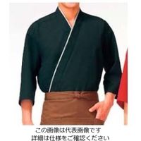 江部松商事 作務衣(男女兼用)KJ0060ー7 黒 LL 61-7970-36 1個（直送品）