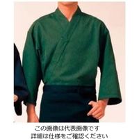 江部松商事 作務衣(男女兼用)KJ0020ー4 緑 SS 61-7970-54 1個（直送品）