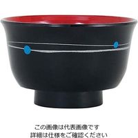 江部松商事 プチエイド汁椀 HSーN21 遊水玉 黒 61-8011-34 1個（直送品）