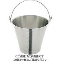 杉山工業 18-8 目盛付バケツ（ベース付） SH-549-13WBM 1個 62-2335-89（直送品）