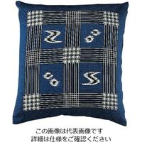 遠藤商事 綿 座布団IT やまと格子184 青 カバーのみ