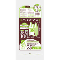 ハウスホールドジャパン バイオマス配合25％レジ袋30号白100枚 TX30 4580287292948 1個(100枚)（直送品）