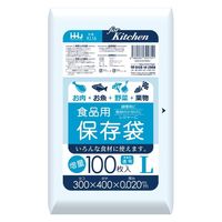 ハウスホールドジャパン KL16 保存袋増量 L 厚さ0.02mm 4580287322751 1個(100枚)（直送品）