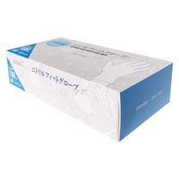 錦尚金 ゆうゆうグローブニトリルフィットグローブホワイトＭ 4582559941677 1個(100枚)（直送品）