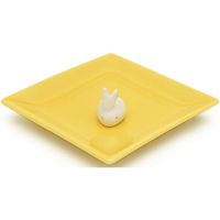 日本香堂 陶器香皿＆ウサギ香立（イエロー） 4902125975255 1個（直送品）