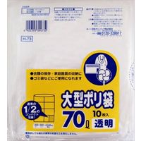 日本サニパック Hー73 70L 透明 10枚 コンパクトタイプ 4902393394734 1個（直送品）