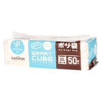 日本サニパック CCS30 ポリ袋 スマートキューブ 30L 50枚 半透明 nocoo in 4902393580519 1個(50枚)（直送品）