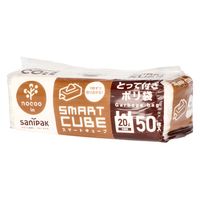 日本サニパック CCS29 スマートキューブ とって付きポリ袋 20L 50枚 半透明 nocoo in 4902393580533 1個(50枚)（直送品）