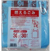 日本サニパック GK37神戸市燃えるごみ30Lとって付30枚 4902393750325 1個(30枚)（直送品）