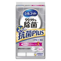 ユニ・チャーム シルコット９９．９９％除菌ウェットティッシュ抗菌Ｐｌｕｓ詰替３４枚×３個パック 4903111437108 1個(102枚)（直送品）