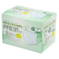 富士 PFE不織布3層マスク 子供サイズ 50枚入 4944109313936 1個(50枚)（直送品）