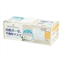 富士 内側ガーゼの不織布マスク 4944109314612 1個(30枚)（直送品）