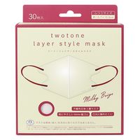 富士 ツートーンレイヤースタイルマスク３０枚入ミルキーベージュ 4944109316029 1個(30枚)（直送品）